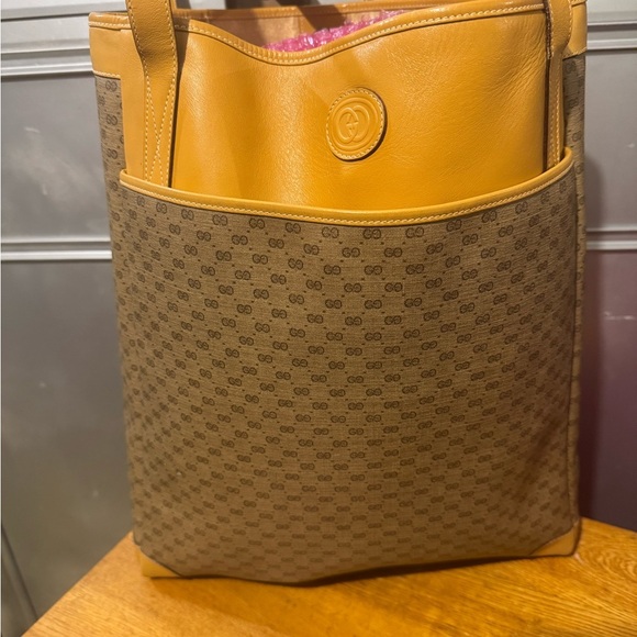 Gucci Brown and Tan Tote Bag - Picture 1 of 14